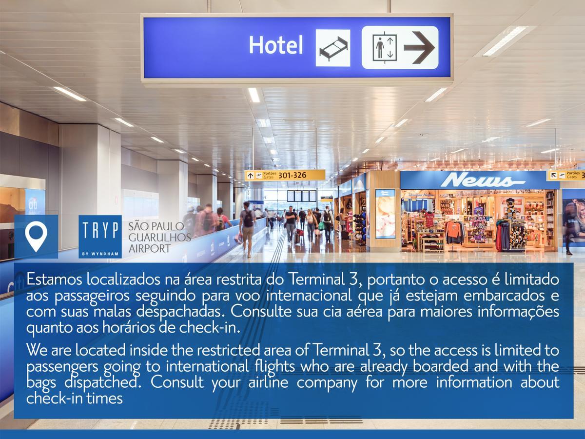 Tryp By Wyndham Sao Paulo Airport: Airside Transit Hotel at Terminal 3 Guarulhos Exterior photo