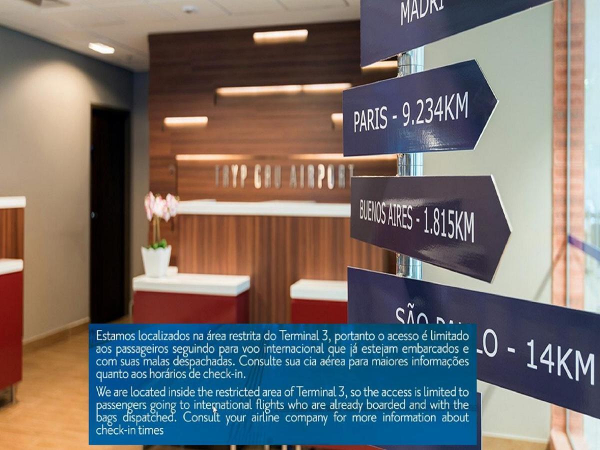Tryp By Wyndham Sao Paulo Airport: Airside Transit Hotel at Terminal 3 Guarulhos Exterior photo